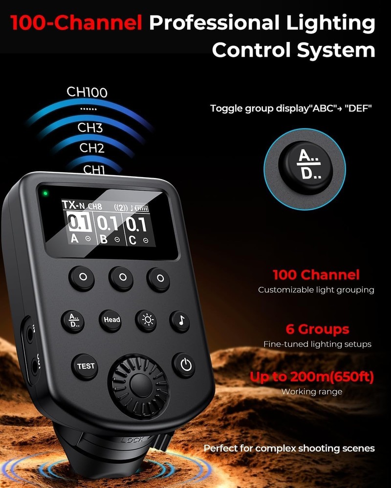 Aodelan Wireless Flash Trigger Transmitter for Profoto Air1/Air2 System Non-TTL