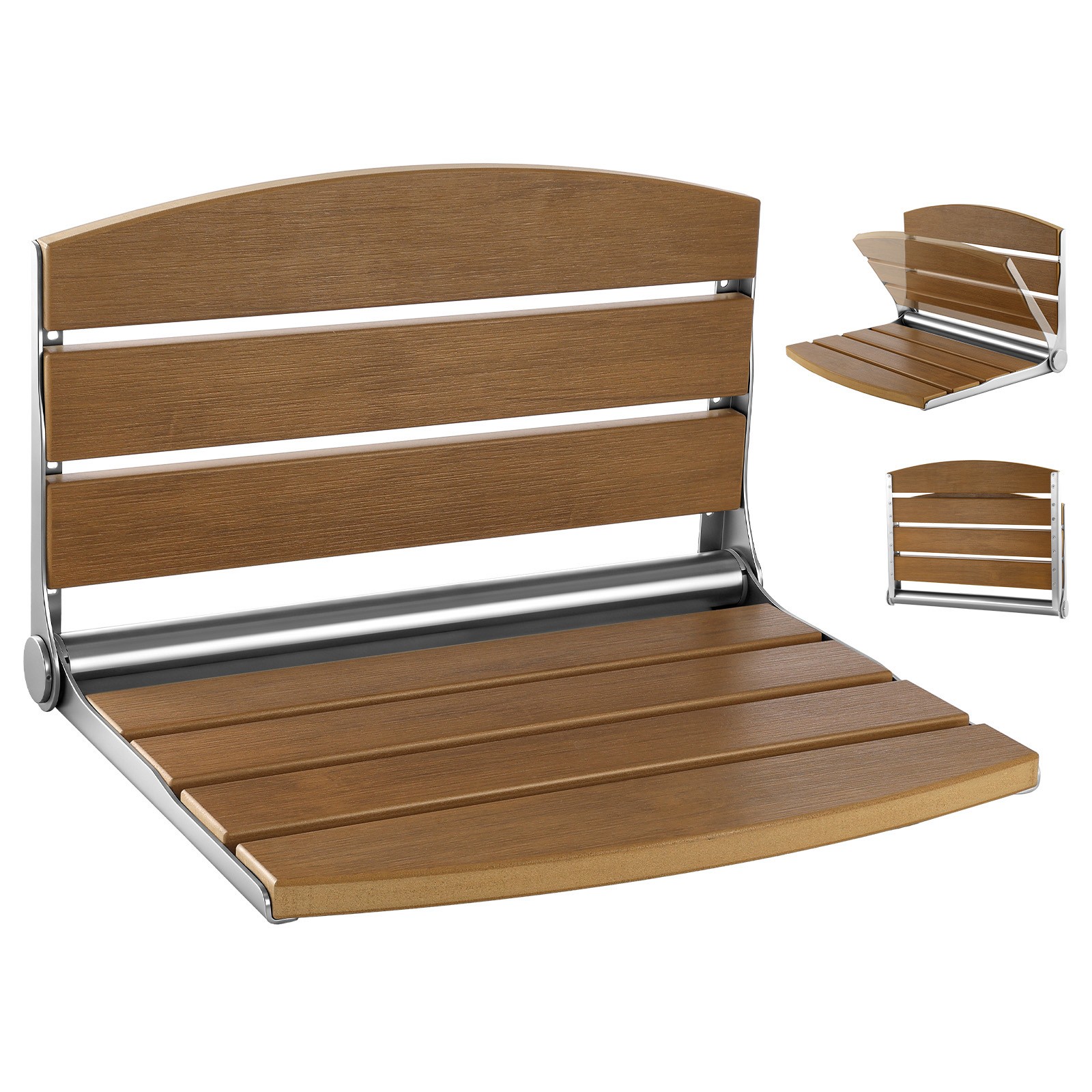 Uimoso Foldable Shower Seat Wall Mounted Folding Shower Bench 400LBS Capacity