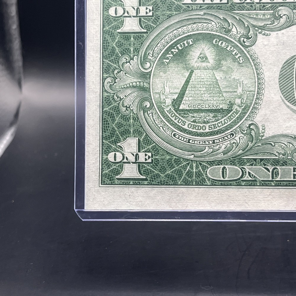 Misaligned ERROR 1935-E $1 One Dollar Silver Certificate *Crispy*