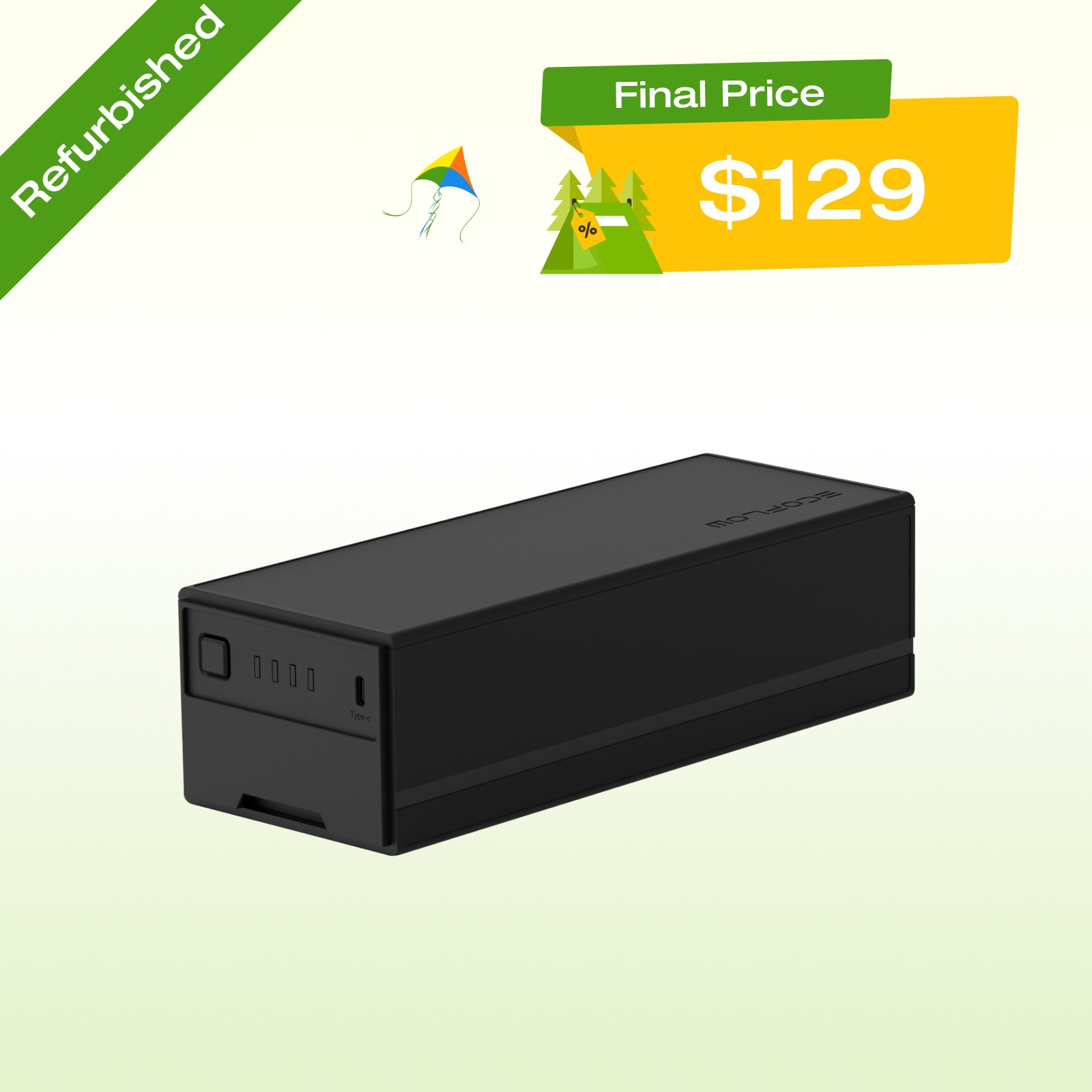 EcoFlow 298Wh Plug-in Battery for GLACIER Refrigerator, Used