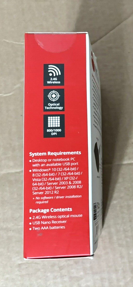 SIIG 6 Button Ergonomic Wireless Optical Mouse - New in Box