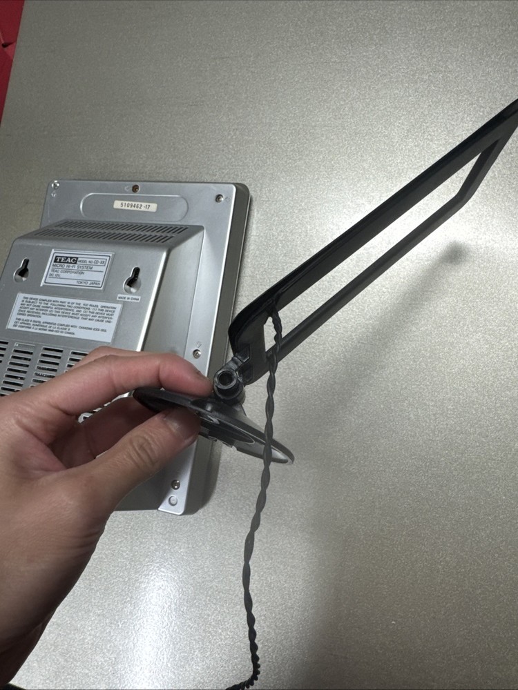 TEAC Micro Hi-Fi System CD-X8 Silver Receiver/CD Player Untested Read Below