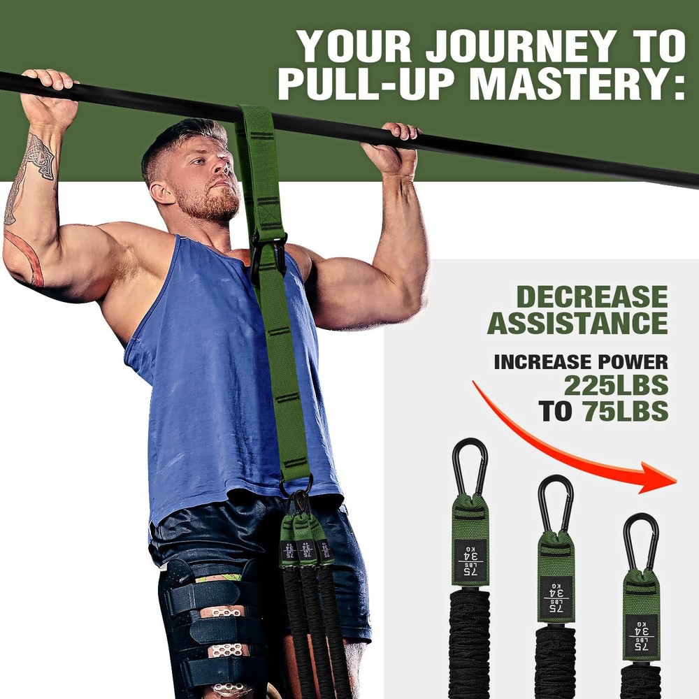 Pull Up Assistance Bands, 3 Adjustable Heavy Duty Pull Up Assist System with ...