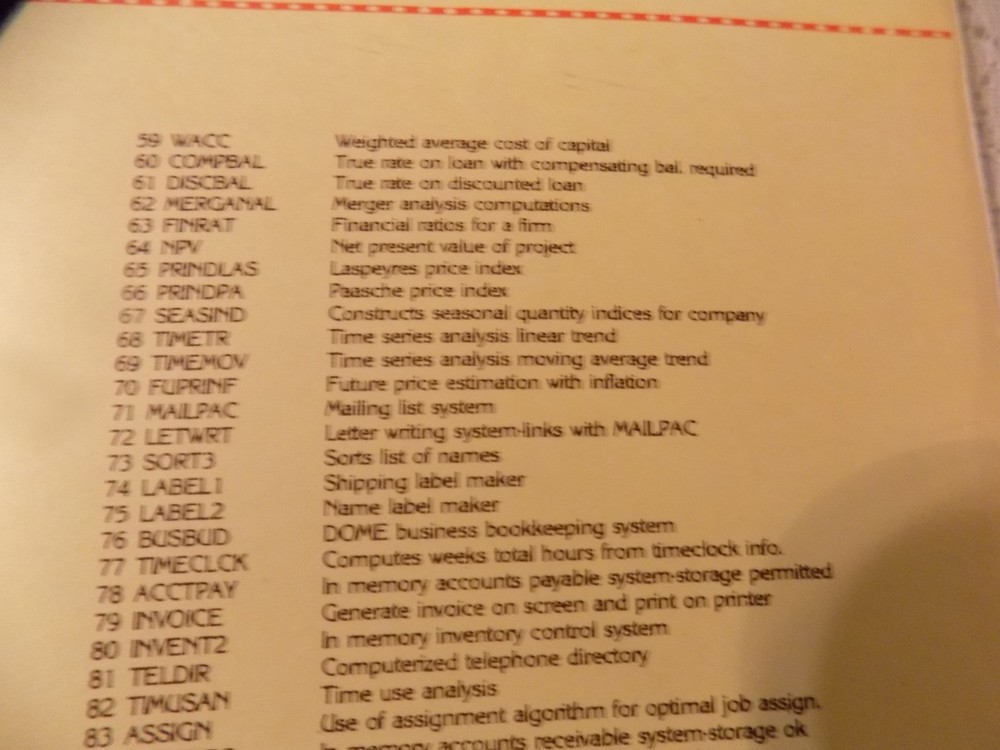 Computronics Business PAC 100 For ATARI 100 Ready to Run Business Programs