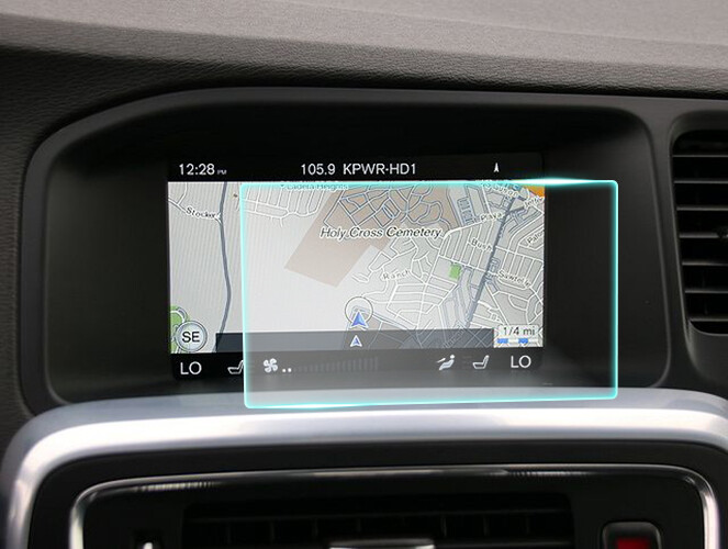 Crystal Clear Screen Protector for 2016 Volvo S60 Vehicle Navigation
