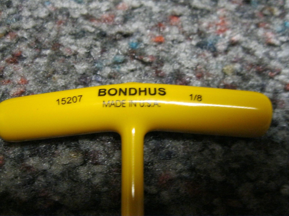 Bondhus 15207 1/8" Hex Tip T-Handle with ProGuard Finish