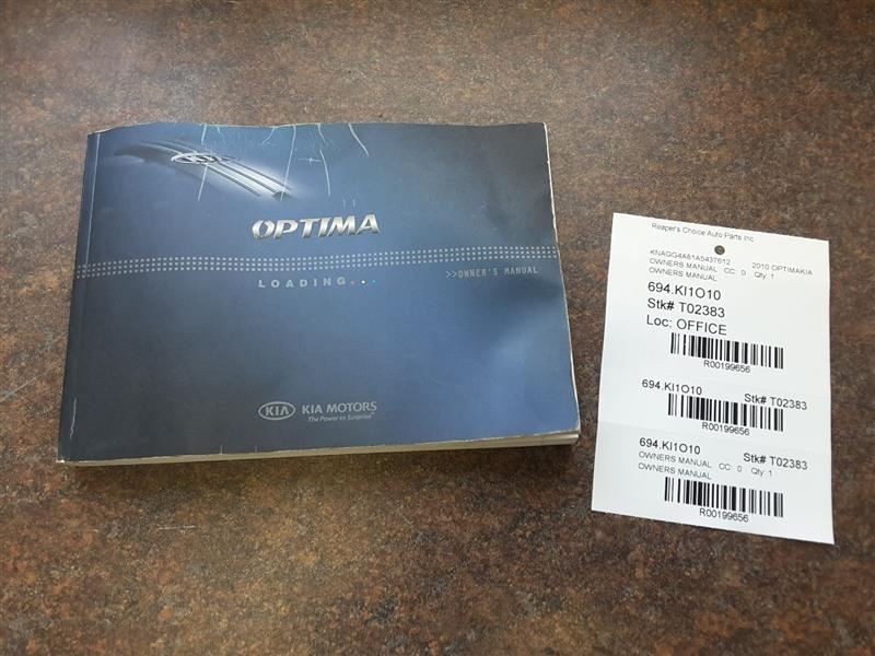 OPTIMAKIA 2010 Owners Manual 199656