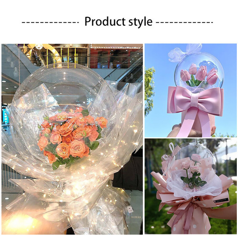 Bobo Balloons 24" Clear Bubble Balloon Large Wide Mouth to Stuffing Gifts