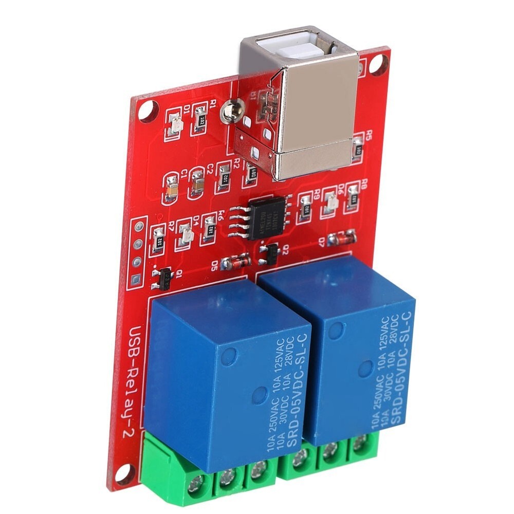 2-Channel 5V Computer USB Smart Switch Controller PC Relay Drive Module