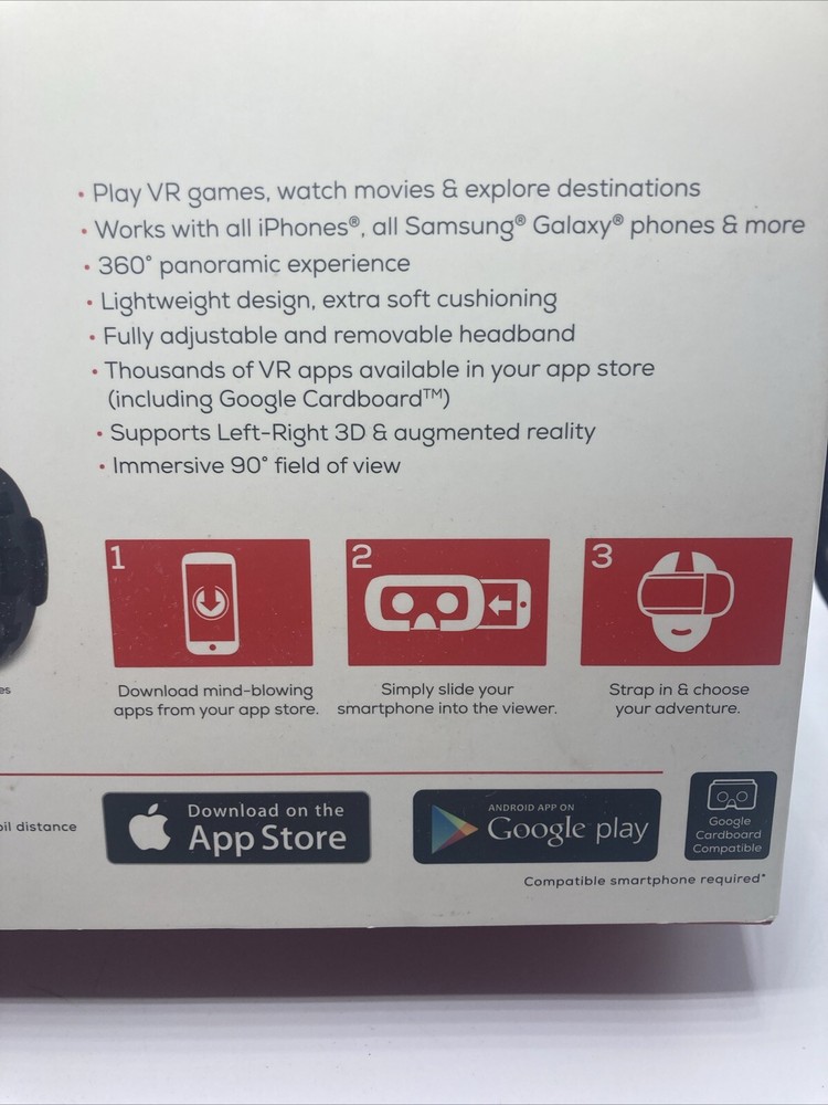EVO NEXT VR Virtual Reality Headset Smartphone MI-VRH01-101 Android & iPhone NEW
