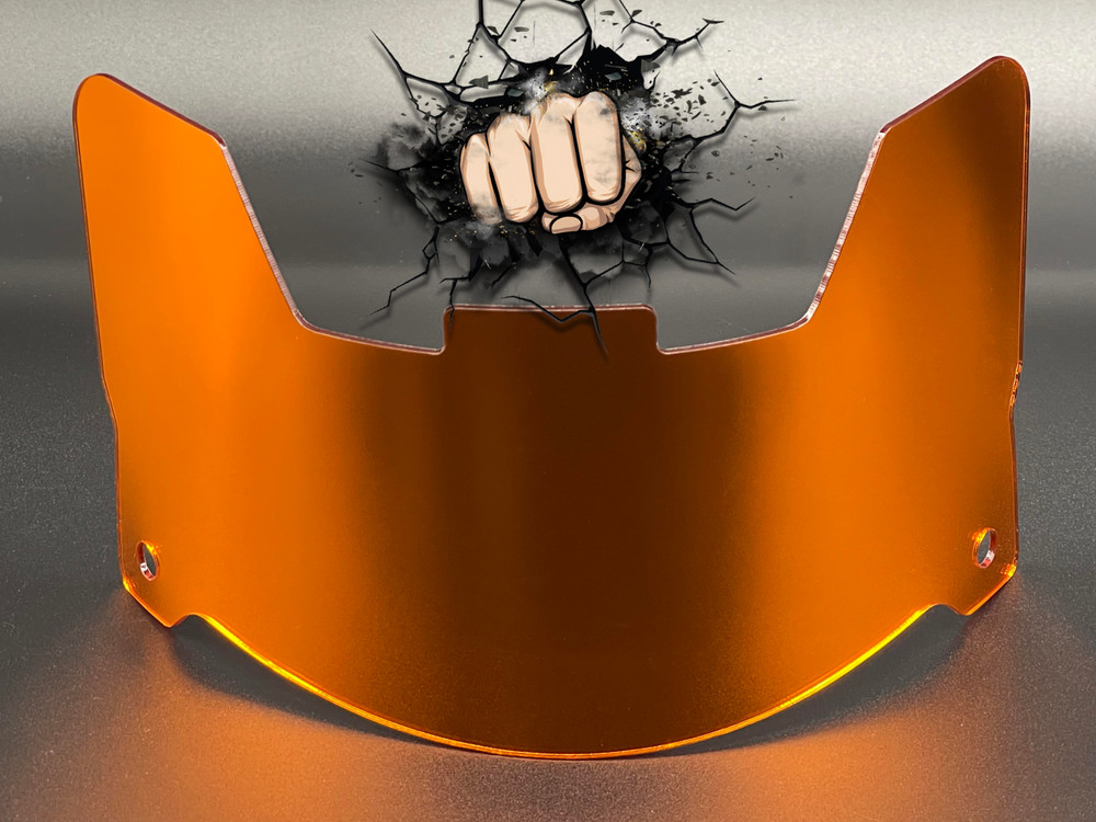 Full Size Helmet Visor (Display Only)Replica/Speed/Flex Compatible Orange Chrome