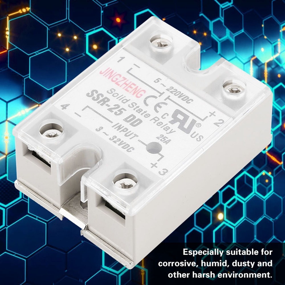 SSR-25 DD 25A 5-220VDC Solid State Relay For Industrial Automation Process