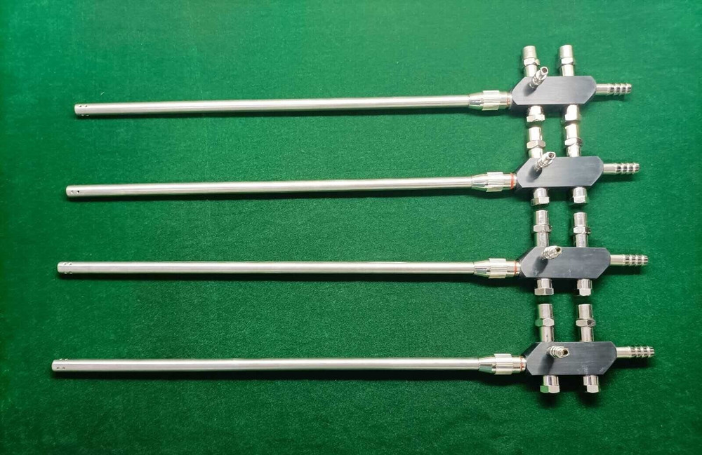 4pc Laparoscopic 2 Way Suction Irrigation 10-5mm Reusable Surgical Instruments