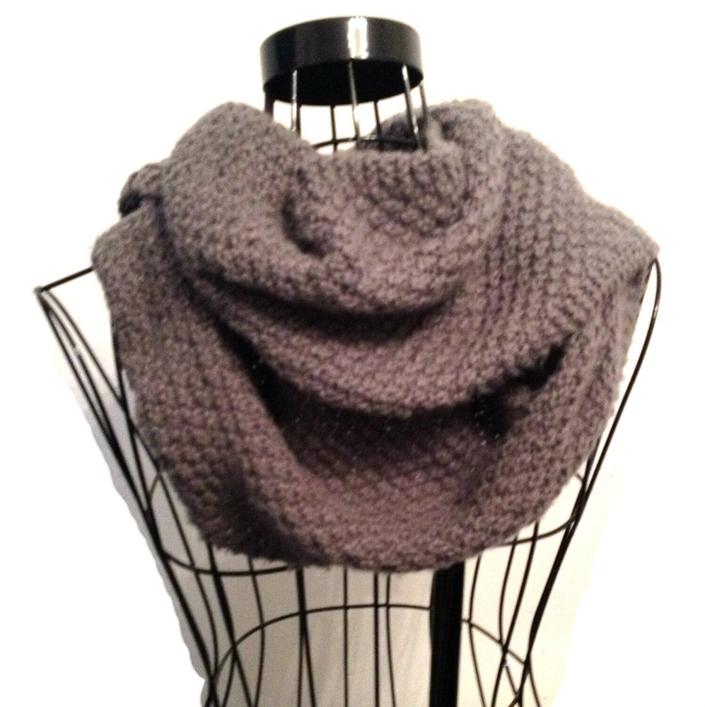 Knitting Pattern Moss Stitch, Knit Scarf Infinity or Long Scarf Printed Pattern