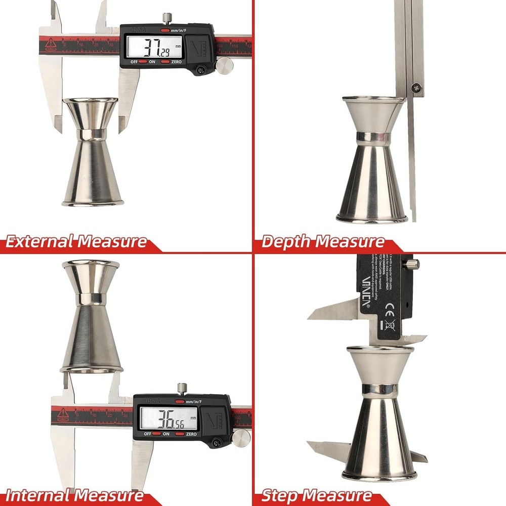 Stainless Steel Digital Caliper 200mm - High Precision with Large LCD Screen
