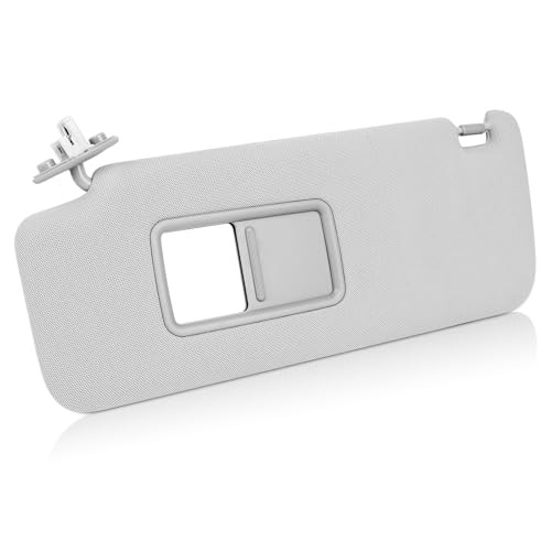 Left Driver Side Sun Visor with Vanity Light Compatible with to Left Side Grey
