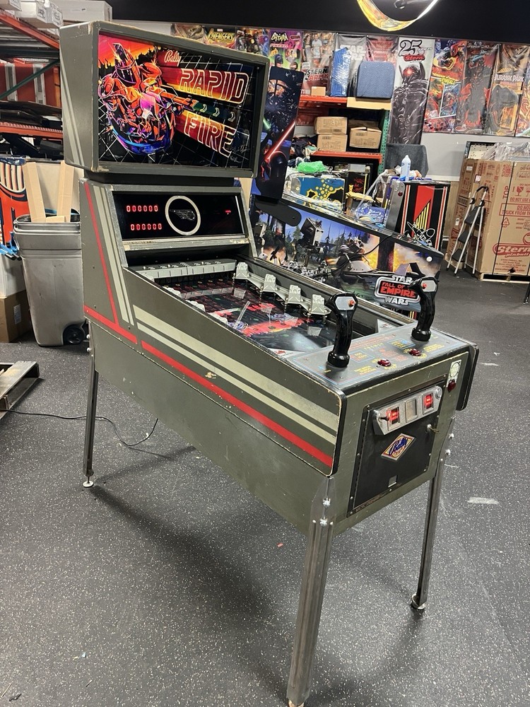 1982 RAPID FIRE ARCADE MACHINE PROF TECHS PLAYS GREAT