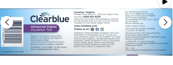 Clearblue Advanced Digital Ovulation Test 10 Count
