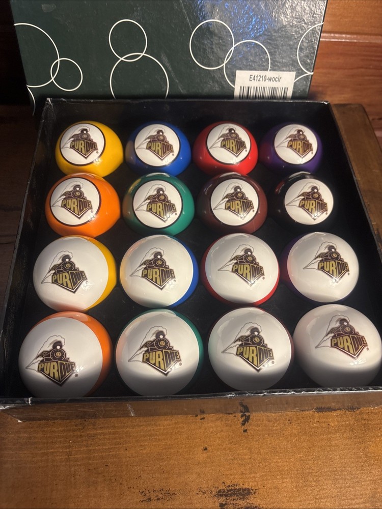 Purdue Boilermakers Billiard Ball Set Oversize Fat Numbers