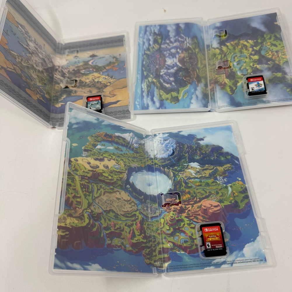 Nintendo Switch Pokemon Bundle - Shield, Arceus, Scarlet CIB/EUC - Open Box