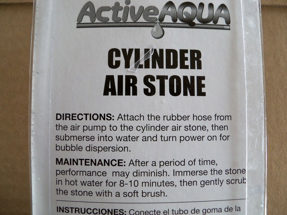 Active Aqua Air Stone, Cylinder, Large, 2" x 4" x 1/4" - oxygen diffuser