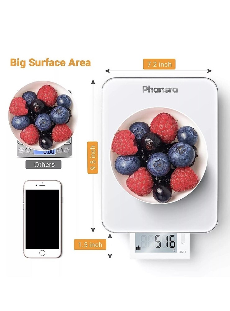 Max 22lb Rechargeable Digital Kitchen Scale FREE SHIPPING