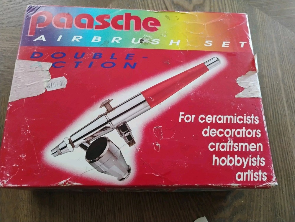 Paasche Airbrush Set Double Action  MSRP $101 + Airbrushing Techniques Book