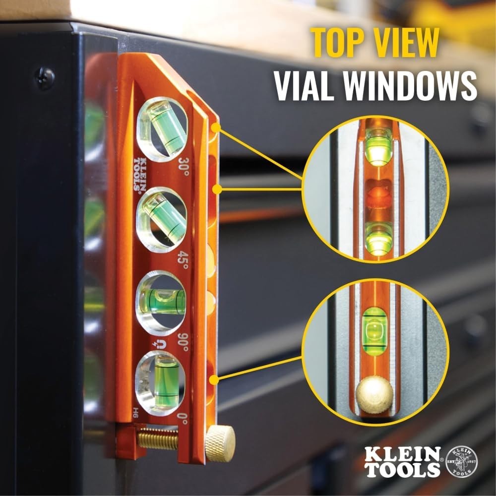 Professional 6-Inch Torpedo Level, High-Visibility Orange