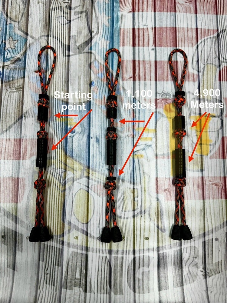 Paracord Ranger Beads / Pace Beads / Land Navigation Pace Beads / Compass
