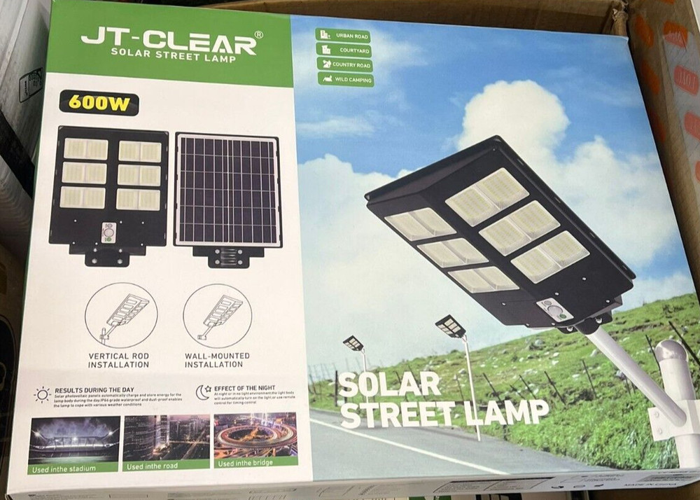 LED Street Light 600W Solar Panel Twilight Sensor Solar Panel