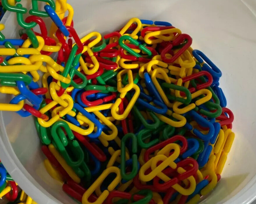 Creative Publications Learning Plastic Links Play Chains Kids Play Learning Vtg
