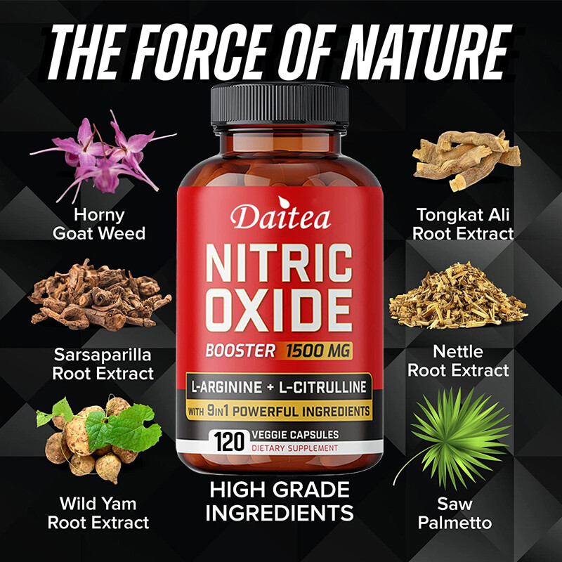 Nitric Oxide Pre-Workout + Nettle Root, Wild Yam Root - Men's, Tested
