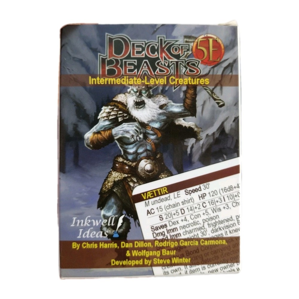 Deck Of Beast 5th Edition Intermediate Level Creatures Dungeons & Dragons