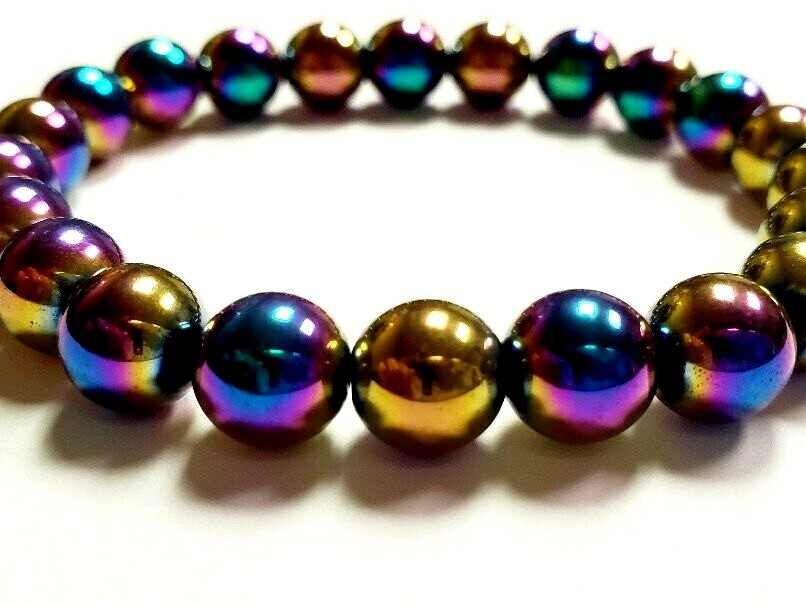 Hematite Aura Stretch Bracelet