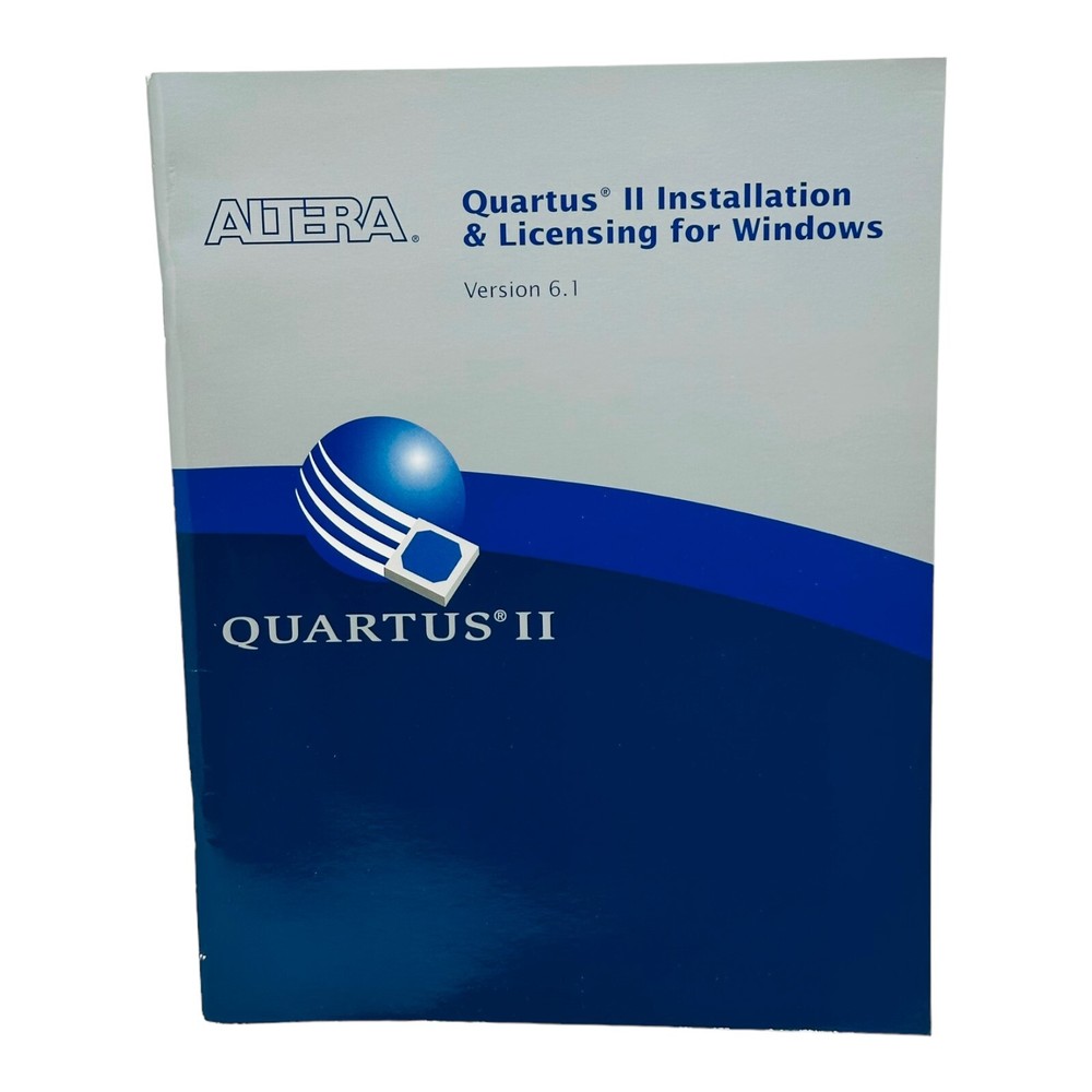 ALTERA QUARTUS II INSTALLATION V. 6.1 MANUAL