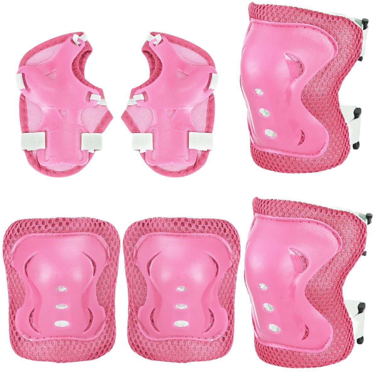 6Pcs Kids Hand Knee Wrist Guard Elbow Pads Set for Scooter Skateboard Protector