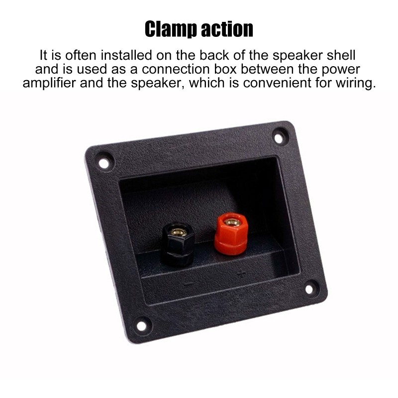 2-Way Speaker Junction Box Terminal Binding Post Square Screw Cup Connecting