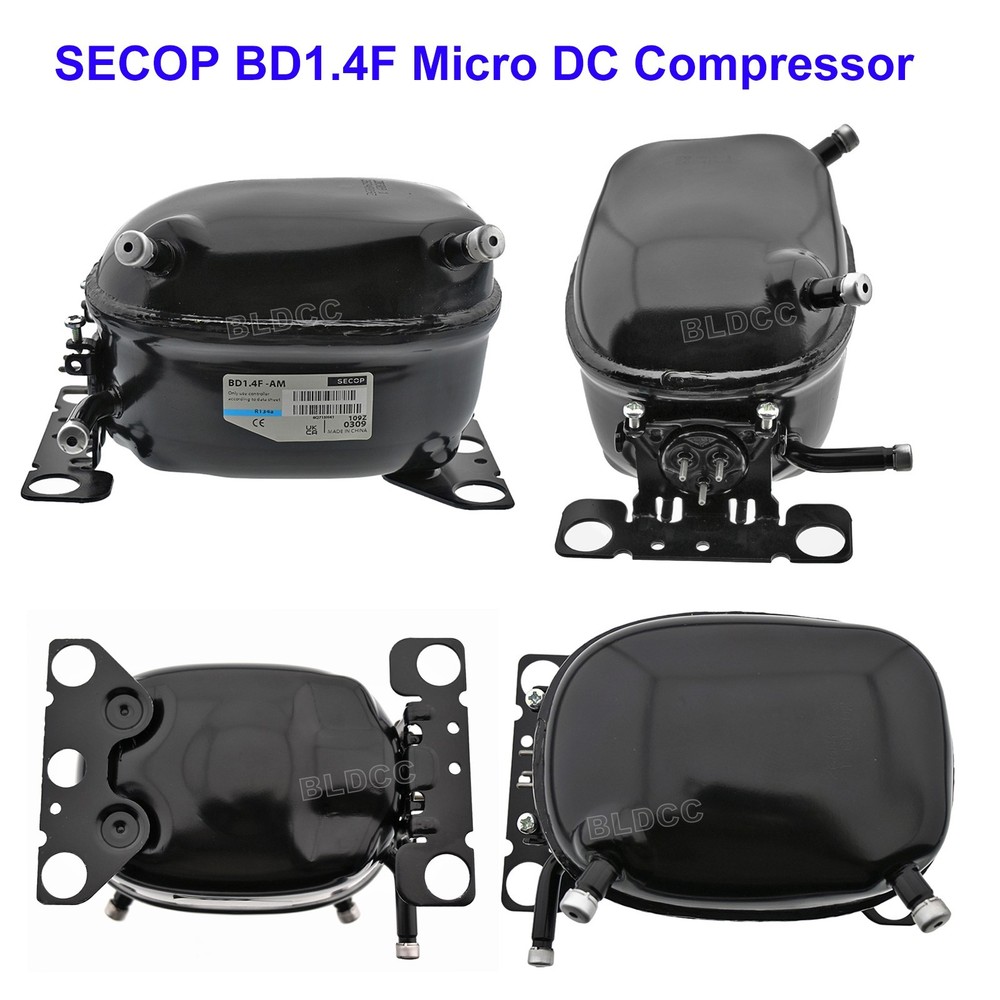 SECOP R134a BD1.4F DC Micro Compressor + DC 12V/24V 101N2040 Controller Unit Kit