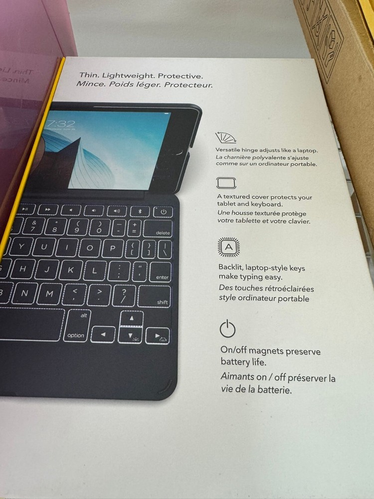 2 PACK !! Zagg - Bluetooth keyboard Protective Case for Apple iPad Mini 5th gen