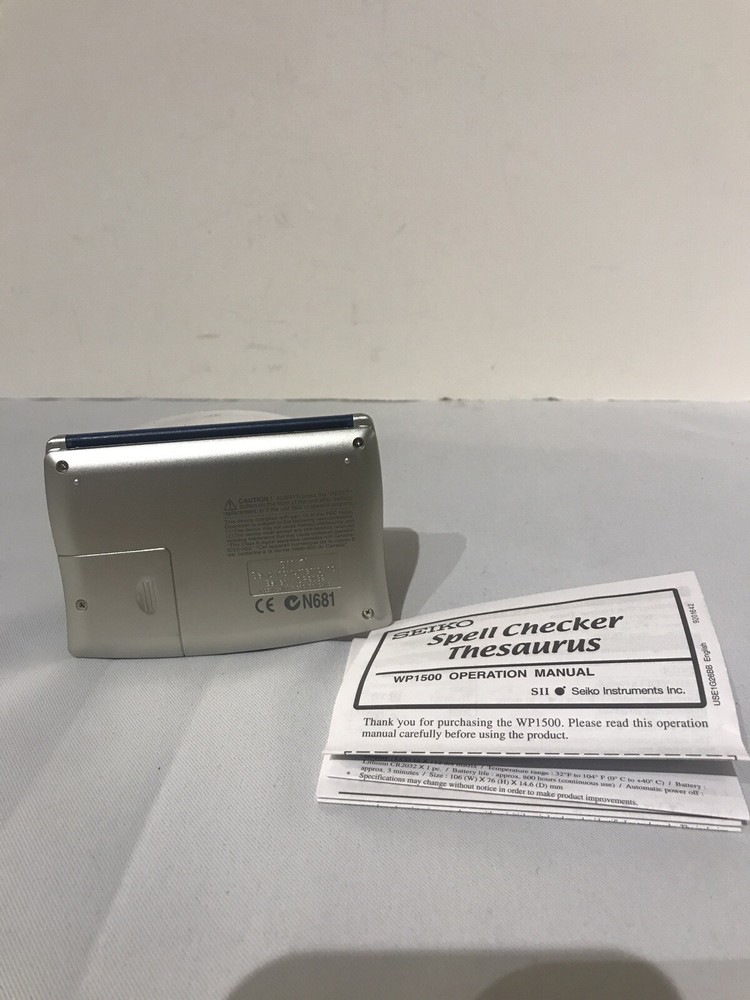 Seiko WP1500 Multi-Purpose Spell Check, Thesaurus, Directory Calculator