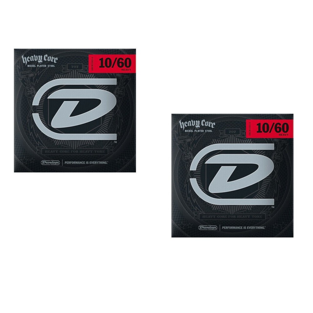Dunlop Guitar Strings 2 Sets Electric Heavy Core 10-60