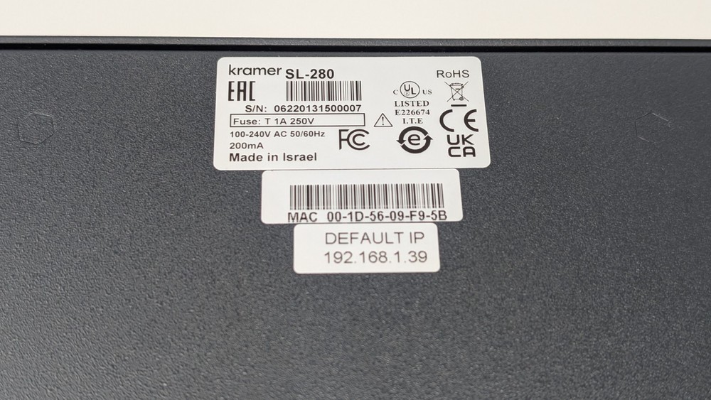 Kramer SL-280 32-Port Master/Room Controller