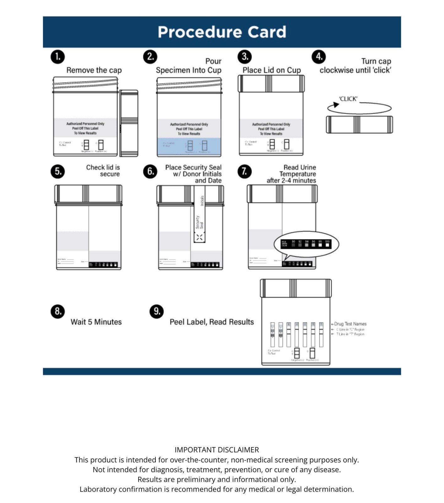 18 Panel Urine Drug Test Cup – Multi Panel Instant Results – Bulk Available