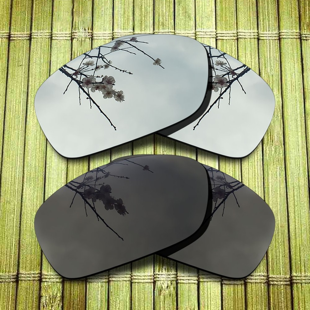 Black&Silver Replacement Lens for-Oakley Hijinx Polarized