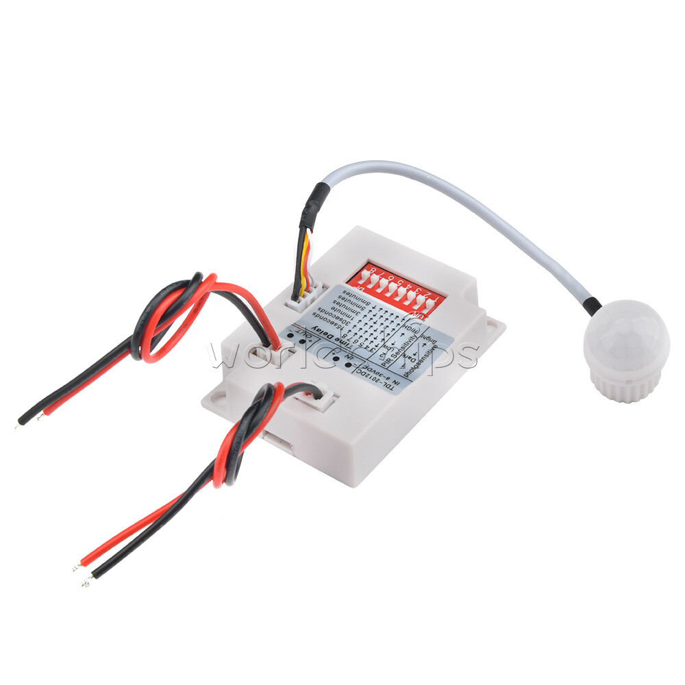 Plastic Intelligent Light Body Sensor IR Module Motion Sensing Switch DC 8-30V