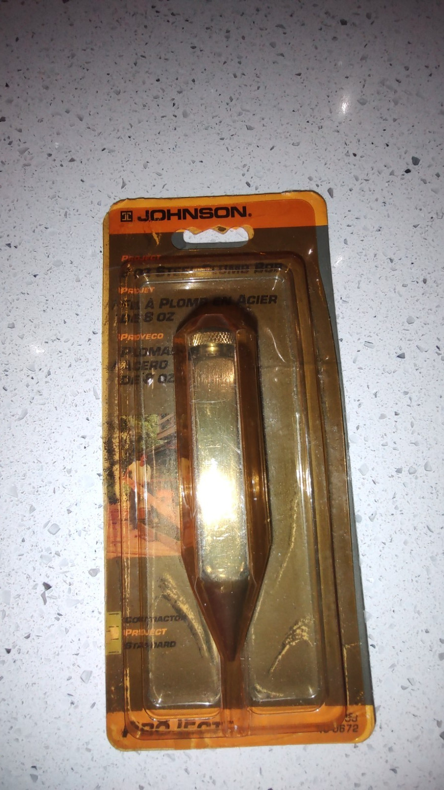 JOHNSON LEVEL & TOOL 8oz STEEL PLUMB BOB 08 40-0672 NEW