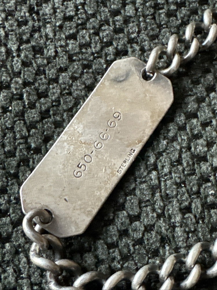 WWII US Navy Pilot’s ID Bracelet-Nane & Serial Number