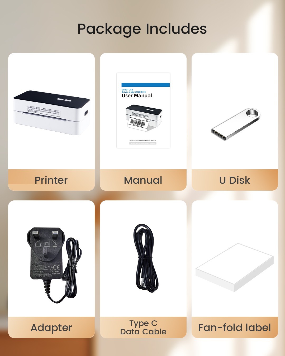 Thermal Printer USB Thermal Shipping Label Printer 4x6 for Shipping Label