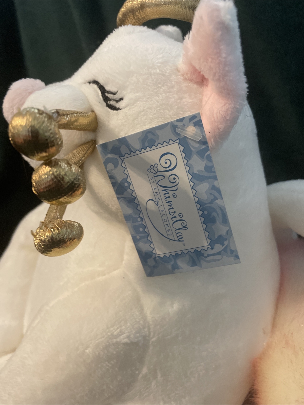 Vtg WhimsiClay Whimsy Clay Amy Lacombe ~10" ANGELICA Angel Cat Plush Stuffed