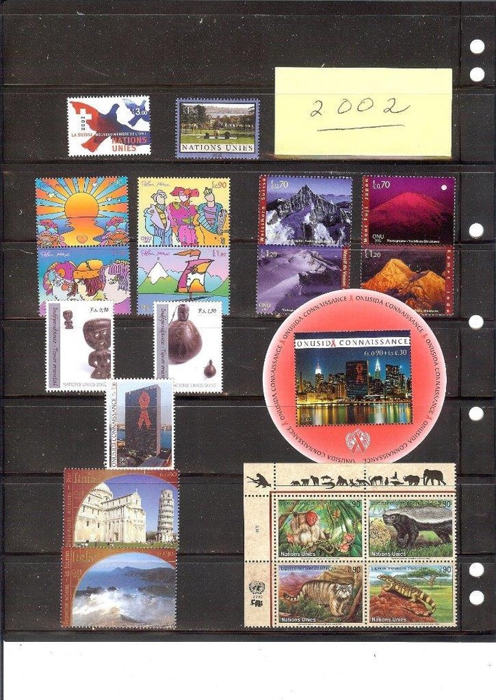 2002 Year Set United Nations - Geneva Office - MNH